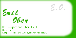 emil ober business card